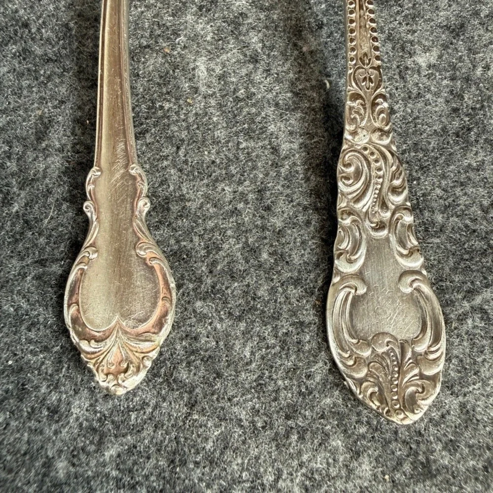 Vintage Holmes Edwards Silverplate Spoons Danish Princess Deepsilver‎ Set of 2